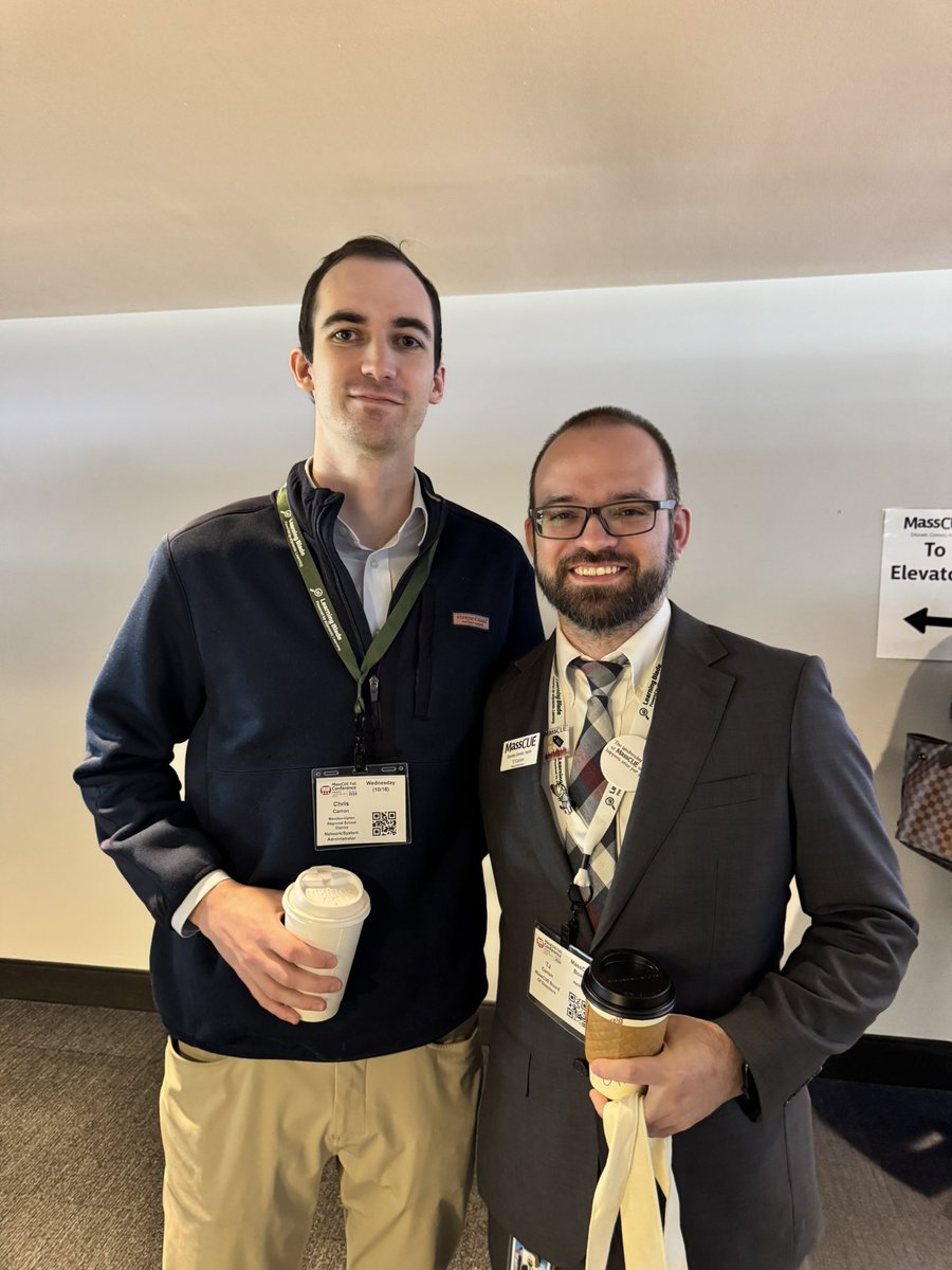 Grateful to be at <a href="/MassCUE/">MassCUE</a> today to network with Educators across the commonwealth. Joined by my (younger) brother, Chris, from <a href="/MendonUptonRSD/">Mendon-Upton RSD</a> Proud to be part of a School District that supports professional learning and growth! <a href="/BPPrincipalVT/">BPPrincipalVT Co-Moderator @UnlockTheMiddle</a> <a href="/BayPathSuper/">Kyle Brenner</a>