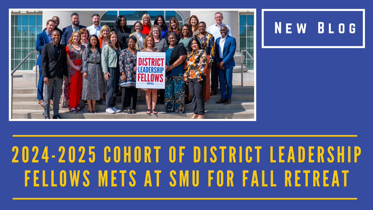 Read all about the SMU District Leadership Fellows Fall Retreat at SMU: blog.smu.edu/leadershipimpa…

#LeadershipDevelopment #edchat #SchoolLeaders #SuptChat  #WomenInLeadership