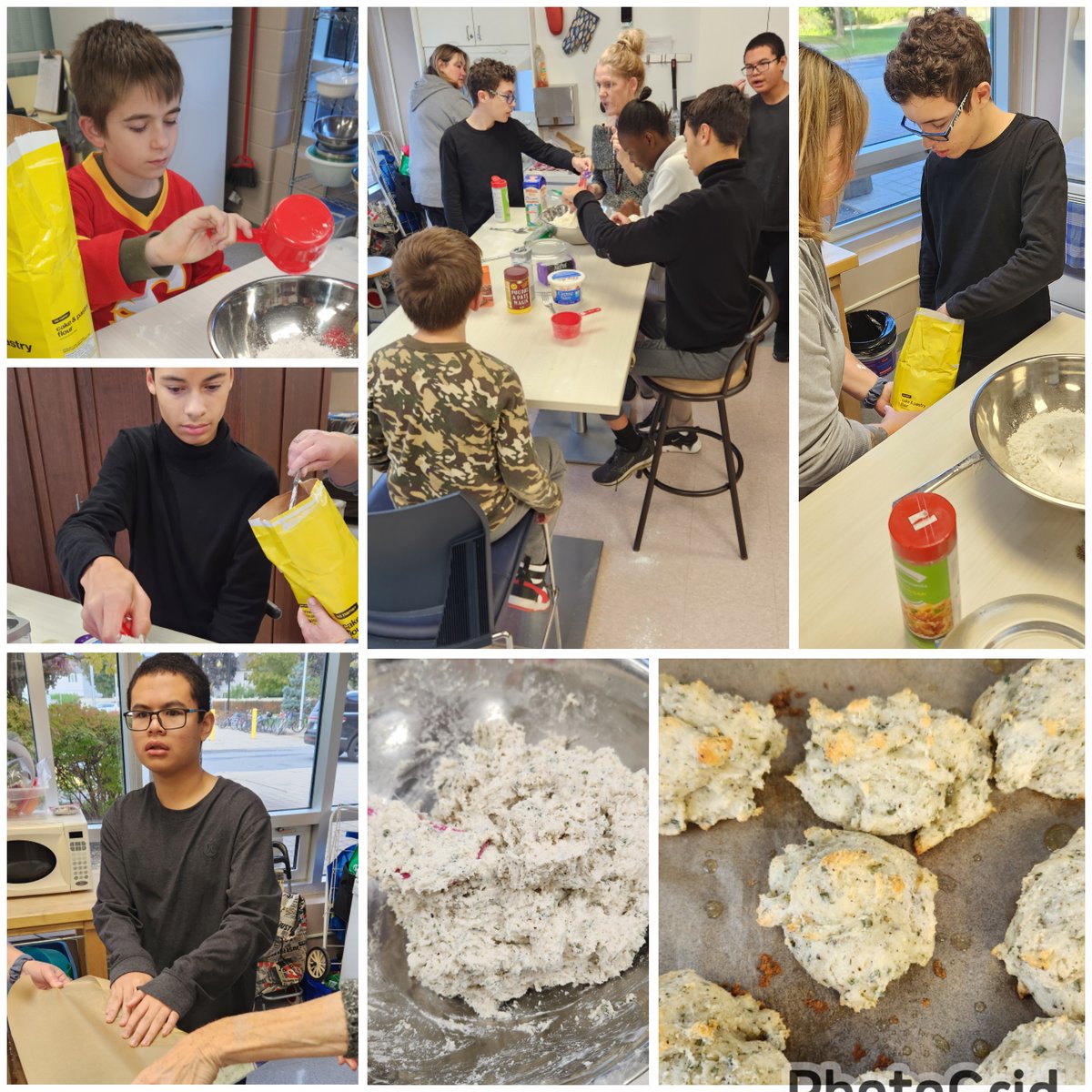 Our chefs were hard at work today! The AM chefs made parmesan and chive biscuits, and the PM chefs made salsa from our garden tomatoes. #Teamwork #WhipItUpWednesday