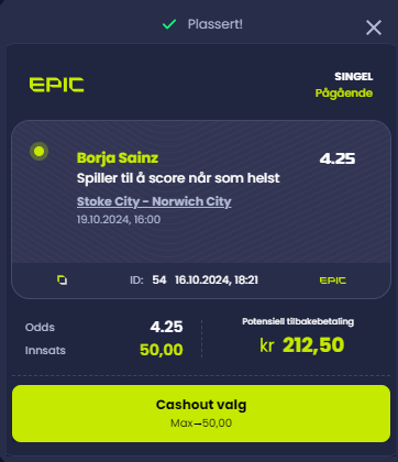 flackoD's tweet photo. @SpillInn Sainz for et Norwich som begynner å få spillet til å sitte. Møter forholdsvis svake Stoke. De skaper masse sjanser, og Sainz har sett het ut. (Andre spill er både Sargent (3,0) og Nunez (5,0) https://t.co/3tFw7TeSx6