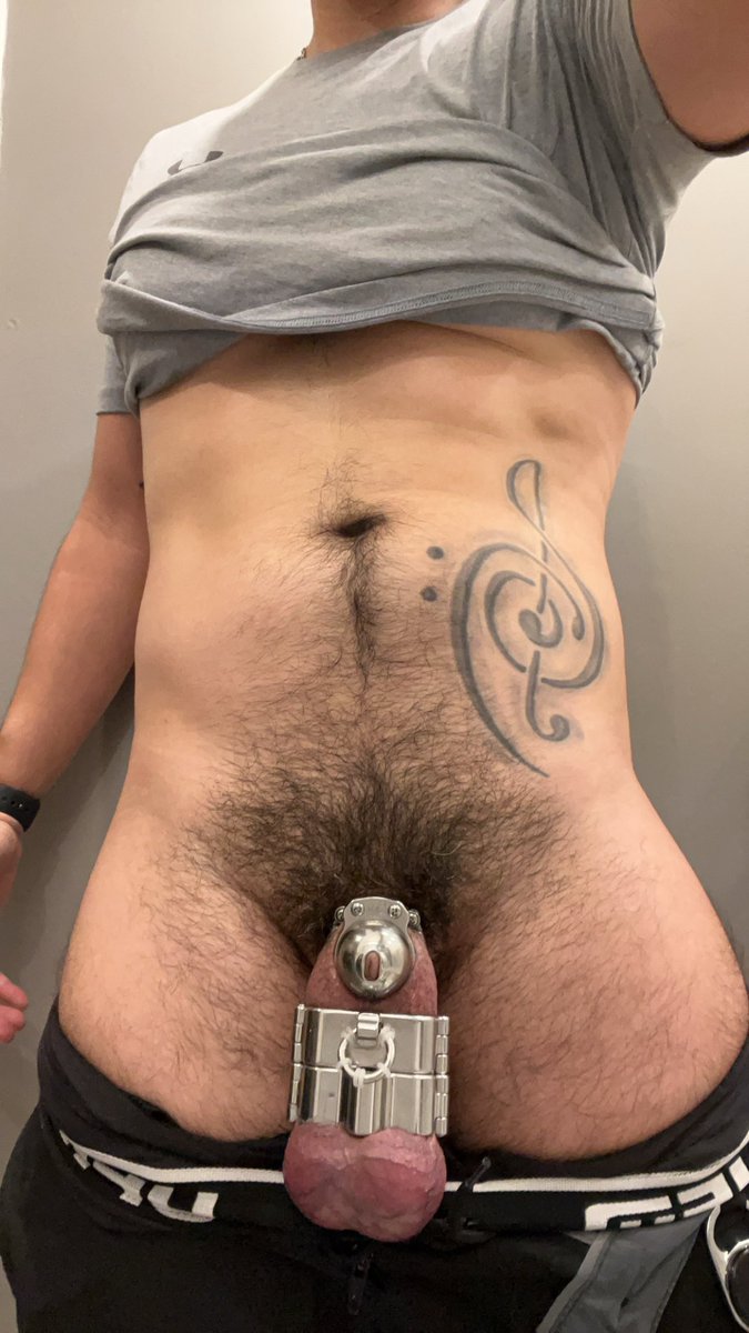 After confessing to an unexpected #locktober wet dream, puppy needed to be punished… 24 hours with the double stack #lockedinwerks 6 hours last night and 6 hours so far today! Thank you Sir! Puppy is definitely learning his lesson! 🥺🐶🫠 #faggasm #fagtraining