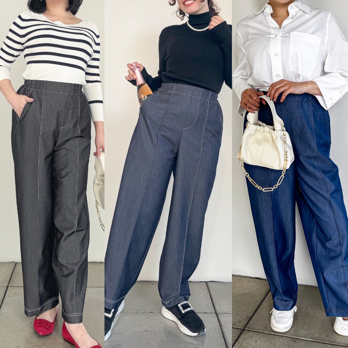 うちのパンツ、ウエストとヒップがほぼフリーサイズでSMLを身長で分け