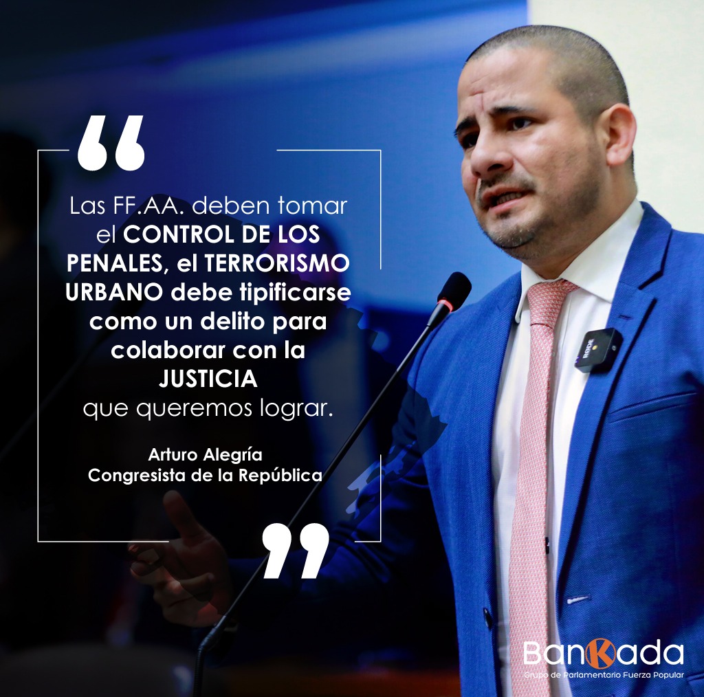 BankadaFP's tweet photo. Nuestro vocero, @arturoalegriag, comentó que @FuerzaPopular__ siempre ha sido enfático al solicitar que las Fuerzas Armadas TOMEN EL CONTROL de los penales durante un tiempo determinado. https://t.co/bFi4j8e4S9