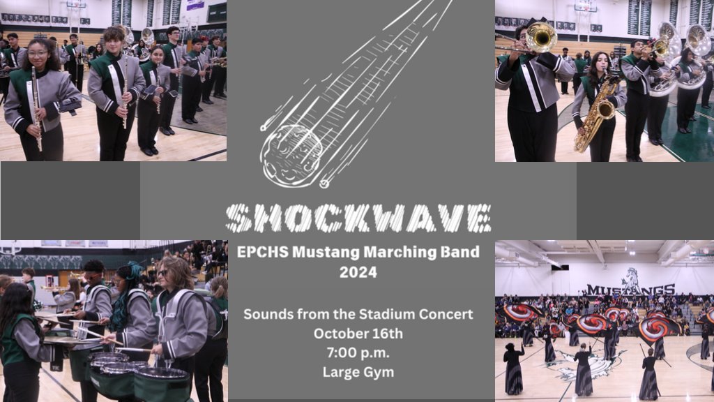 EPCHS (@epchs231) on Twitter photo Don't miss tonight's Sounds from the Stadium concert featuring the <a href="/EPCHSFineArts/">EPCHS Fine Arts</a>' award-winning Mustang Marching Band! Don't miss tonight's Sounds from the Stadium concert featuring the <a href="/EPCHSFineArts/">EPCHS Fine Arts</a>' award-winning Mustang Marching Band!