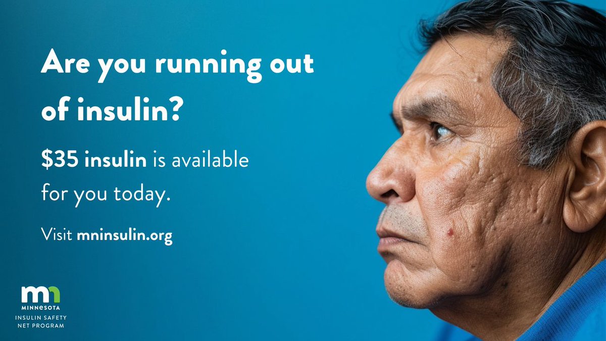 Minnesotans in urgent need of insulin can receive a 30-day supply of insulin immediately at their pharmacy for no more than $35. Learn more at mninsulin.org.