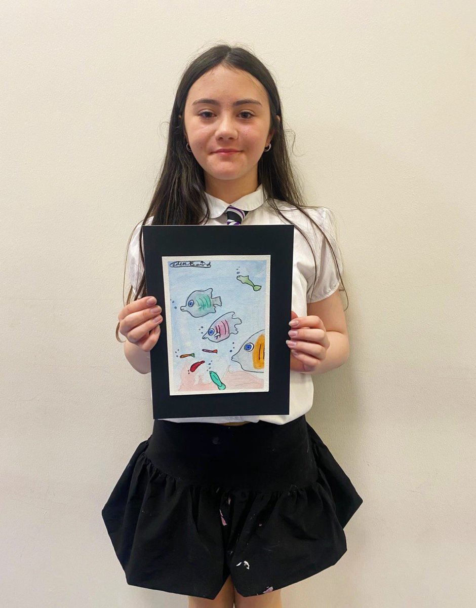 LittleArtStars's tweet photo. Our class @shortleesPS look very happy with their paintings, and we think they are fantastic! 

The class had a great time using watercolour paints to create their underwater scenes and we loved the different shapes of fish they added and the bright colours they chose. https://t.co/eloUxiC5mL