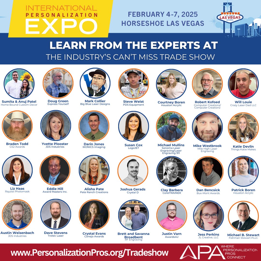 APA_HQ's tweet photo. 🚨 Big News! The education schedule for #APAExpo2025 is LIVE! 🎉 With over 30 sessions—including 4 exclusive hands-on workshops—this year’s lineup is designed to help your business thrive. See the full schedule 🔗➡️ https://t.co/7DN3czwLS1 | #APAExpo25 #personalization https://t.co/NG4EzXLmdK