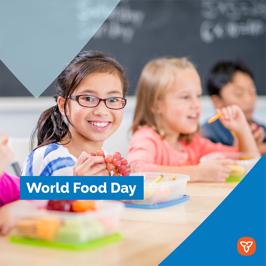 Today is #WorldFoodDay!

Eating healthy is essential for students to thrive in school and succeed in their learning.

Learn more about how we’re encouraging healthy food and lifestyle choices: Ontario.ca/healthyschools