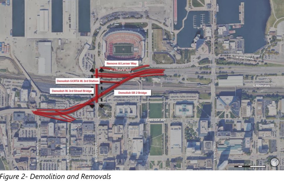DowntownCLE's tweet photo. ❗️Big news: @USDOT has awarded @CityofCleveland with nearly $60 million in Infrastructure for Rebuilding America (INFRA) Grant Program funding for the North Coast Connector!

This will transform segments of SR 2 into a pedestrian &amp; bike-friendly boulevard. https://t.co/pyJfmfhVq8 https://t.co/5K00DSNy17