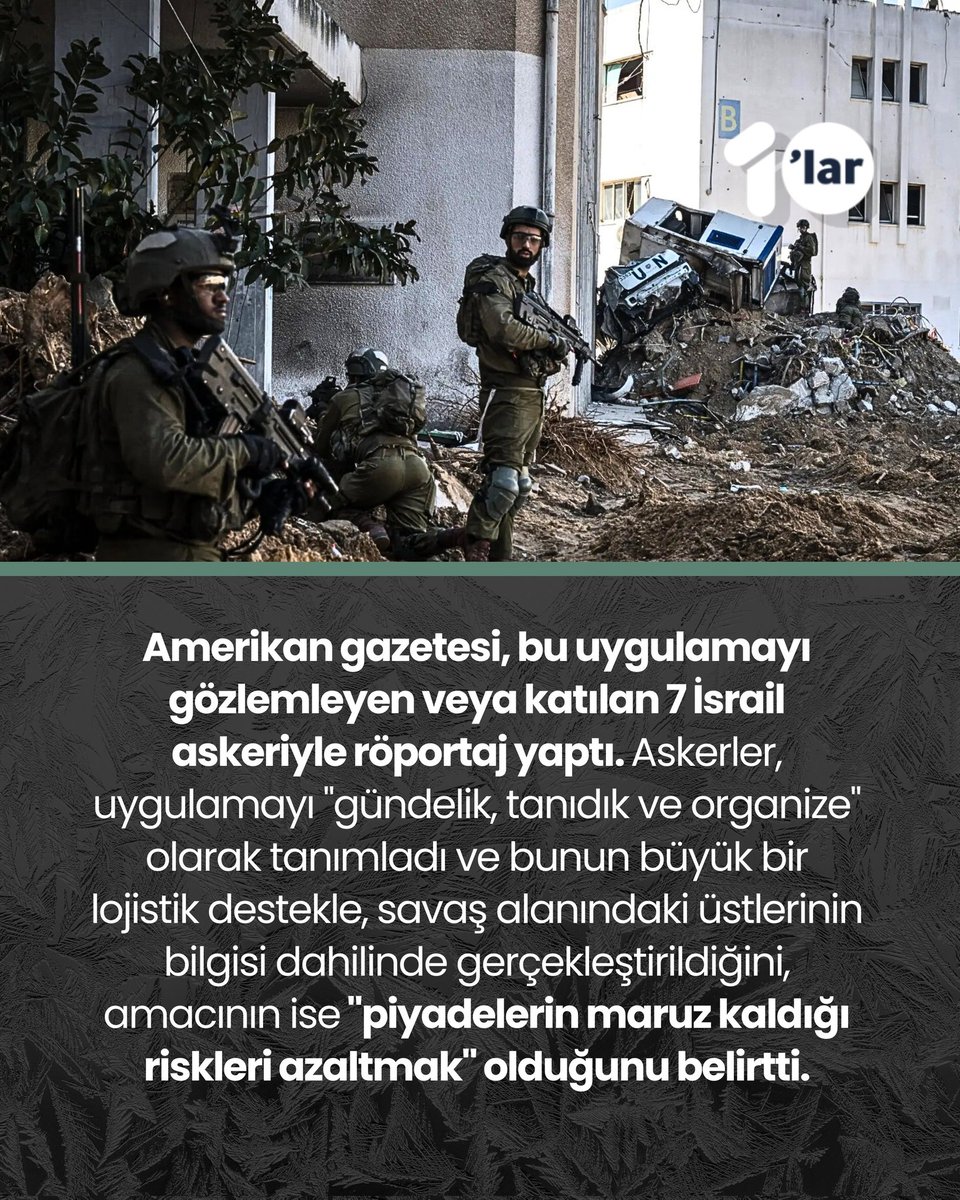 Rutin bir uygulama, liderlerin bilgisi dahilinde”

New York Times araştırması, İsrail ordusunun Gazze’de Filistinlileri nasıl insan kalkanı olarak kullandığını ortaya çıkardı !