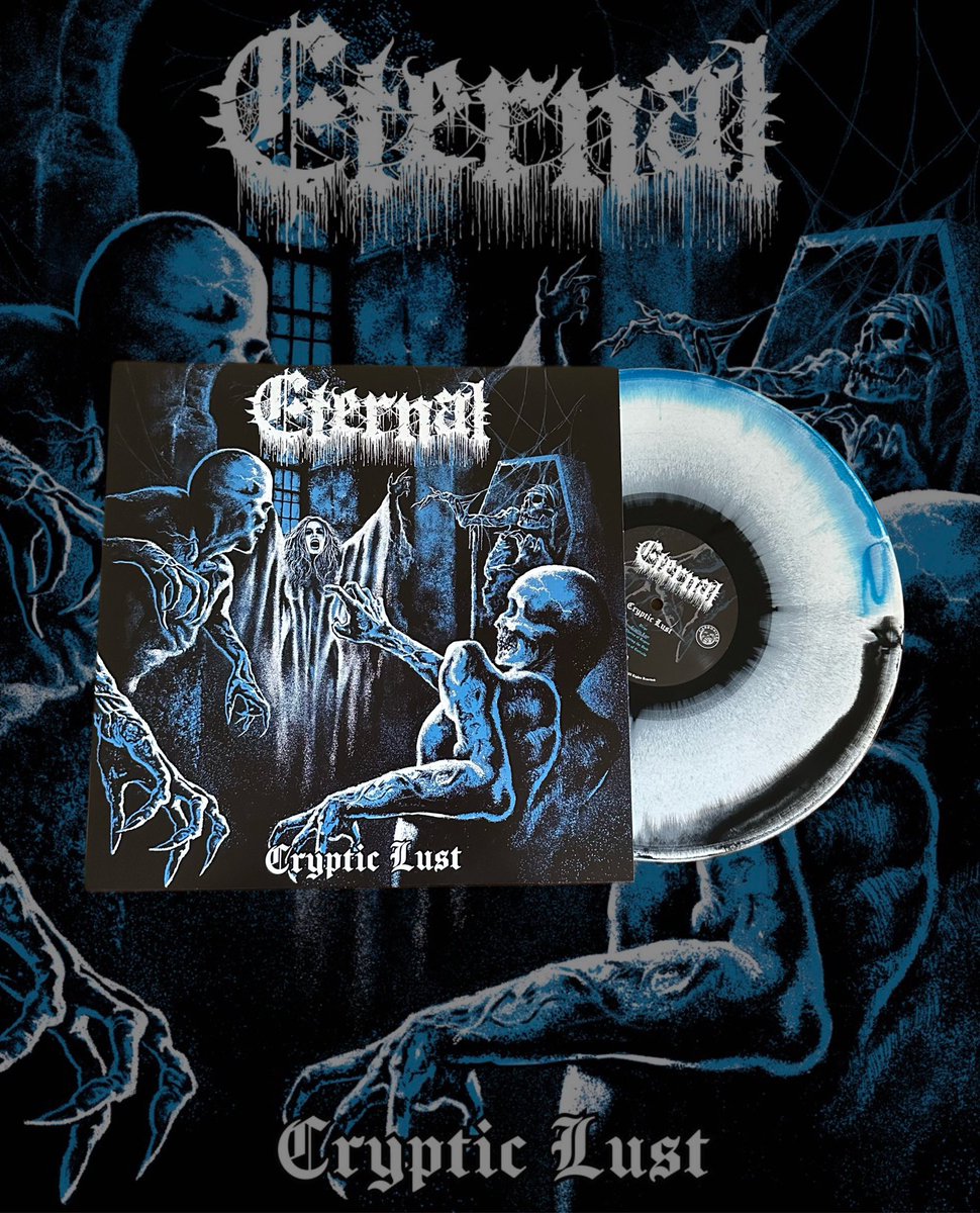 Vinyl, CD, and Cassette orders for <a href="/eternalbandaz/">Eternal</a> “Cryptic Lust” are shipping now! Pictured above is the Blue, Black, and White Tri-Color Merge Vinyl Variant. Copies of “Cryptic Lust” are still available from our Webstores and Bandcamp #eternal 
Order Here
linktr.ee/carbonizedreco…