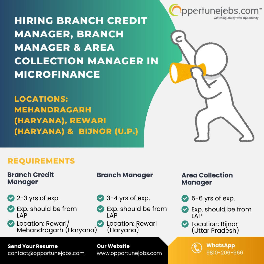 Microfinancejb's tweet photo. #Hiring #opportunejobs #Microfinancejobs #jobsinmicrofinance #MicrofinanceCareers #careerinmicrofinance #hiringalert #jobsearch #NowHiring #jobs #career #jobseekers #JobOpening #linkedinjobs #opentowork #cfbr #resume #jobinterview #jobposting #jobalert #jobseeking #jobhunters https://t.co/U324L0P1sC