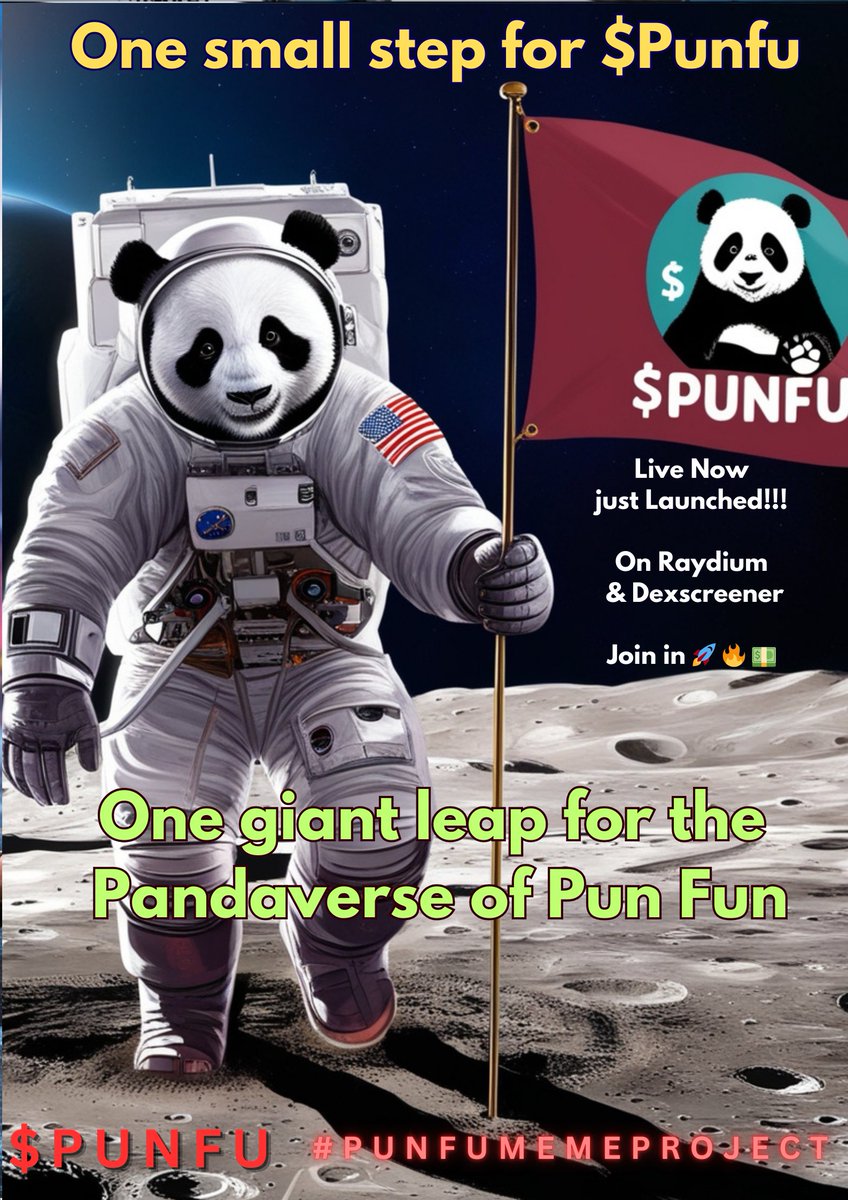 Puntificating's tweet photo. Live Now!!!! Just LAUNCHED OFF on Raydium and Dexscreener 

Join the Fun 🚀 💵 🐼 📊 

#Raydium #Solana #Memes #Bitcoin #Dexscreener https://t.co/75ovV8UhDW