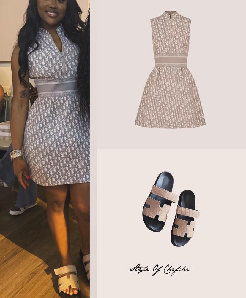 CoinTalkX's tweet photo. For my twins birthday party yesterday! 
I wore a  @dior  Dioriviera Short Dress Gray Oblique Technical Jersey
($3,600) (₦5,958,000.00)

I wore an @hermes chypre beige crocodile sandals ($6,700) (₦11,088,500.00)

On my wrist was an @audemarspiguet royal oak baguette-cut rose gold diamond watch ($95,000) (₦157,225,000.00)