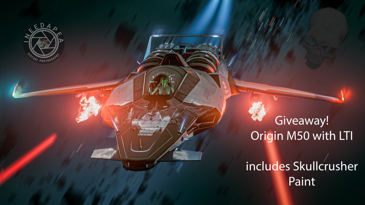 iNEEDAPEA's tweet photo. Another giveaway time!

Thanks to CIG  again I am running a giveaway!  

This time it is for an Origin M50, including the SkullCrusher paint with LTI and includes a Star Citizen Game package.

https://t.co/bCPn45DiIe…

#starcitizen #giveaway #virtualphotography https://t.co/Y1pbTWEhIX