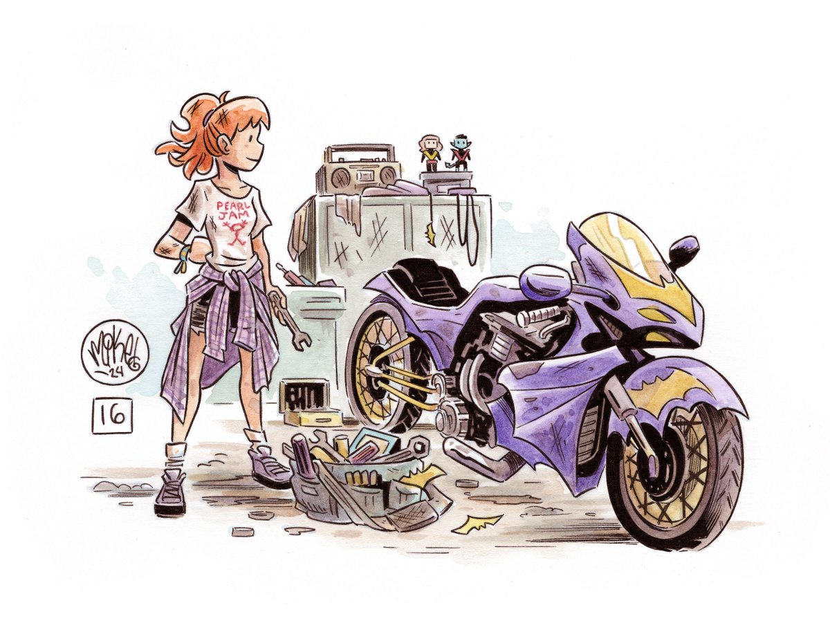 Day 16: GRUNGY 🏍️

#SuperBatober #Inktober #inktober2024