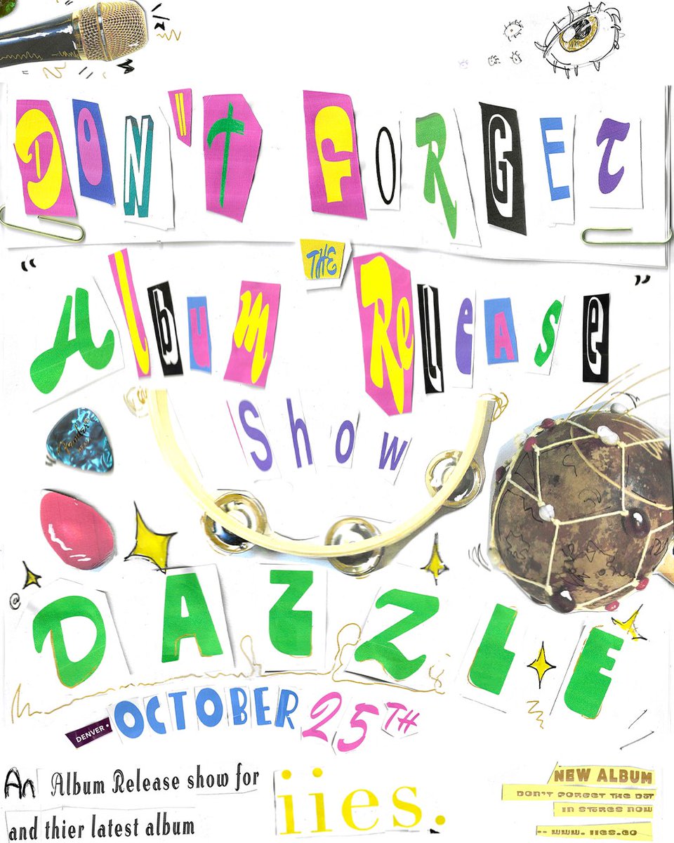 iies_co's tweet photo. "Don't forget The Album Release Show" live @DazzleDenver on 10/25 at 9 PM! 
https://t.co/G2n2aqIslZ https://t.co/FS0j2z6p6V