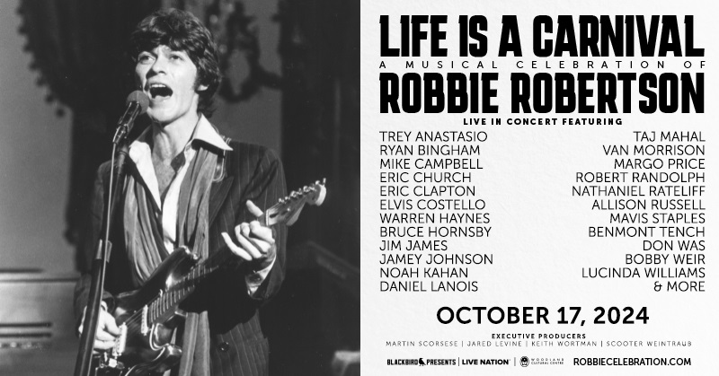 RockCellarMag's tweet photo. ‘Life Is a Carnival: A Musical Celebration of Robbie Robertson’ 10/17 to Be Directed by Martin Scorsese for Future Film Release https://t.co/VaAIlSEulR https://t.co/DxxlA42GTq