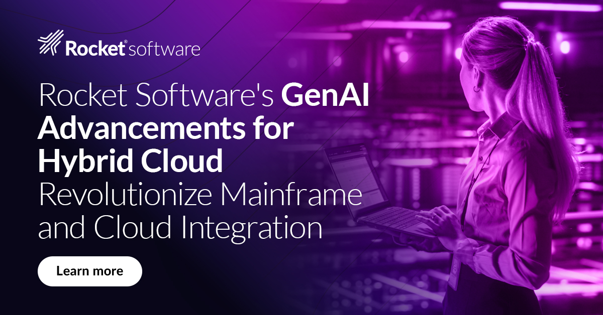 Rocket Software has enhanced its Hybrid Cloud solutions, helping customers leverage scalable, cost-efficient #GenAI – without compromising security or compliance. 

How our new #AI-infused offerings streamline the modernization of applications and data: rocketsoftware.com/news/rocket-so…