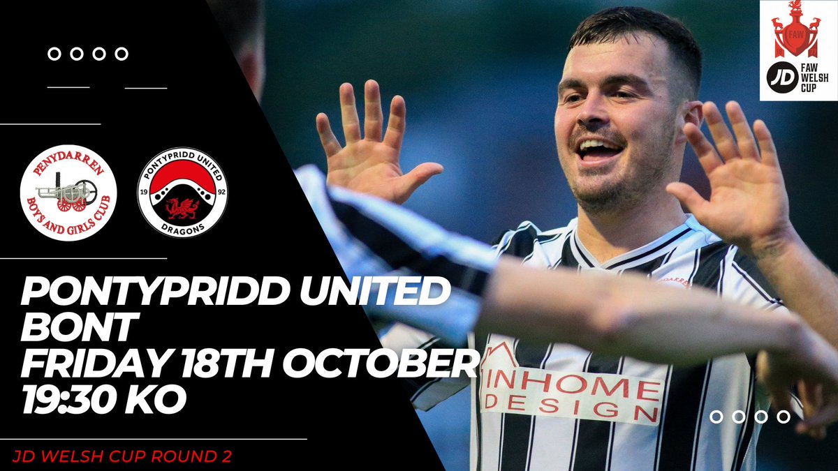 𝗙𝗥𝗜𝗗𝗔𝗬 𝗡𝗜𝗚𝗛𝗧 𝗙𝗢𝗢𝗧𝗕𝗔𝗟𝗟 𝗥𝗘𝗧𝗨𝗥𝗡𝗦! 😍 

We take on Pontypridd United Friday night!👊

🆚 <a href="/PontyUnitedM/">Pontypridd United Men</a> 
🏟️The Bont Playing Fields 3G
⏰ 19:30 KO (CF47 9HH)
🏆JD Welsh Cup