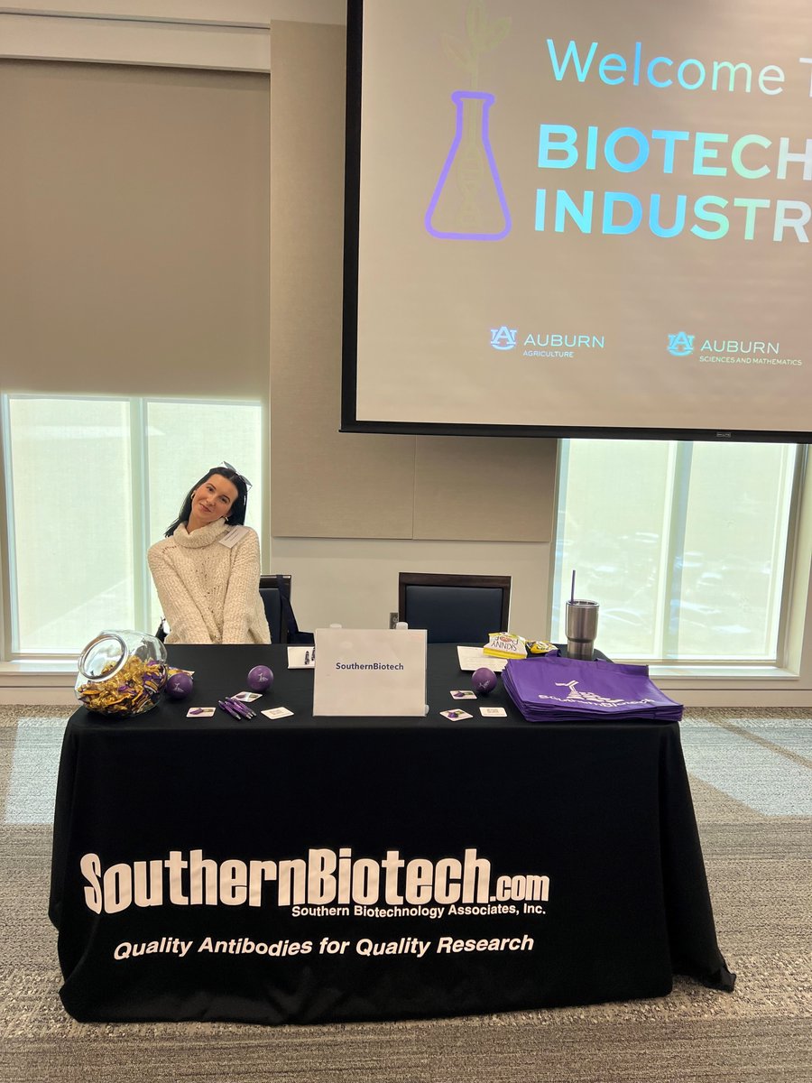SouthernBiotech's tweet photo. Visit us at Auburn University Biotechnology Industry Day! @AuburnU https://t.co/h107lTD5CV
