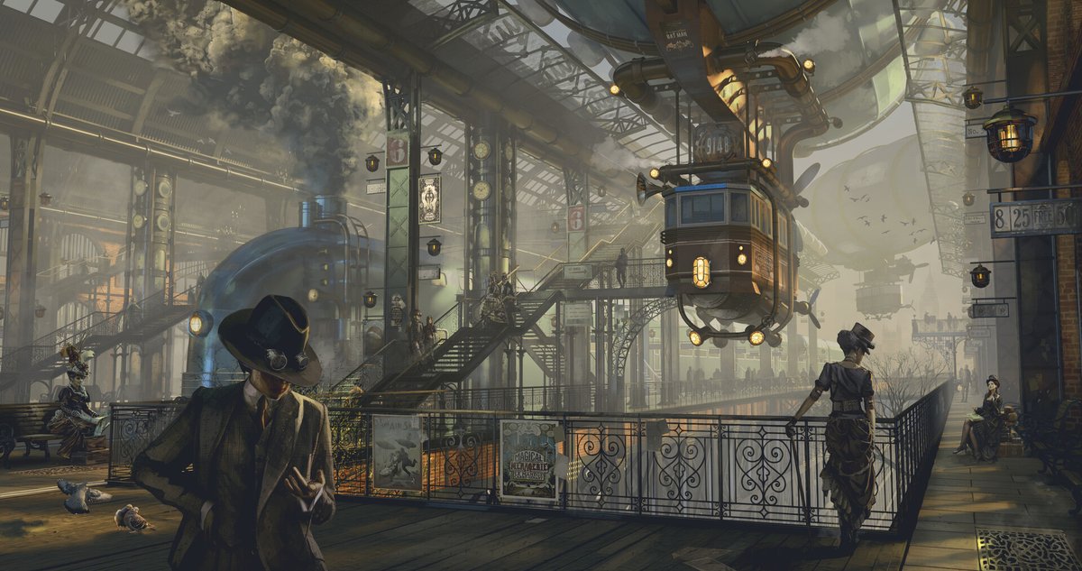 For Inspiration: Steampunk Train Station by Virag Agg

#art #fiction #steampunk #dieselpunk #conceptart