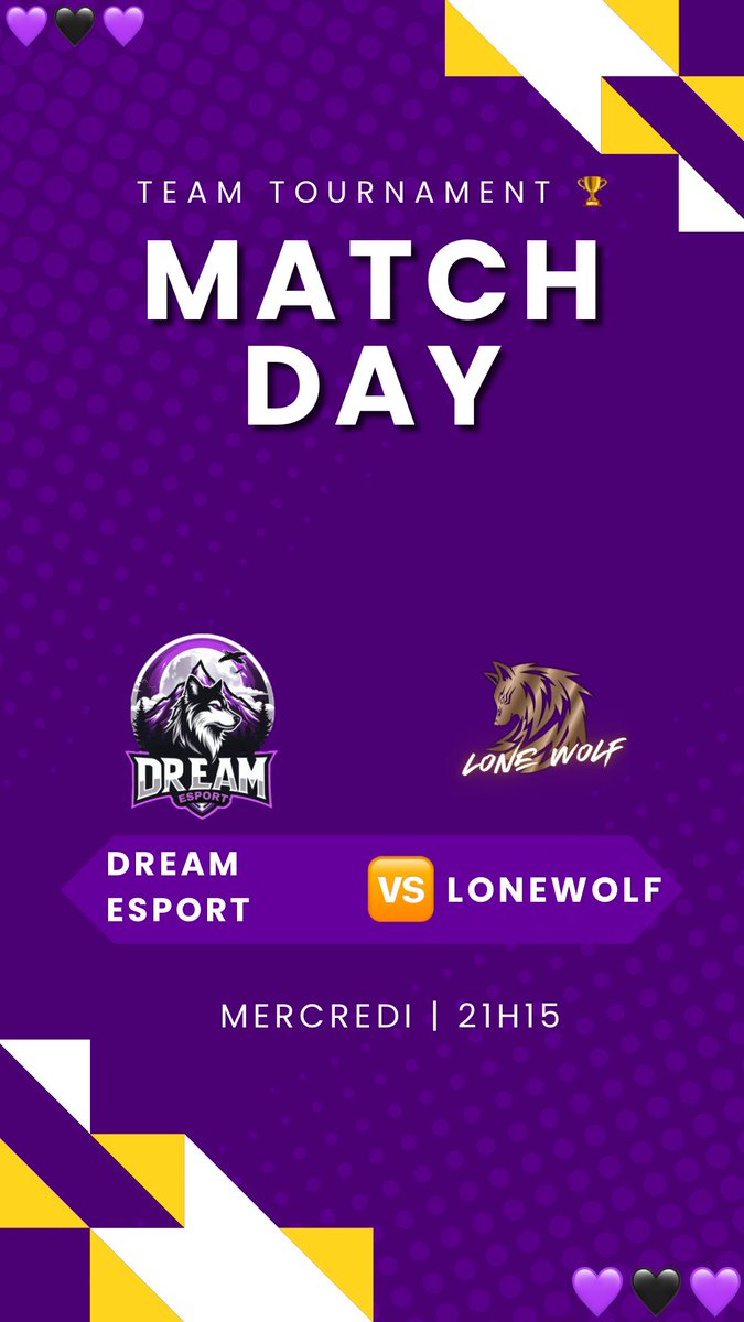🥷 MATCHDAY 🥷

💎DREAM R1💜🖤
🏆 <a href="/TeamTournament5/">Team tournament</a> 
🆚 <a href="/aubinrisse1/">Le_binb</a> 
📅 Ce soir 
⏳ 21:15