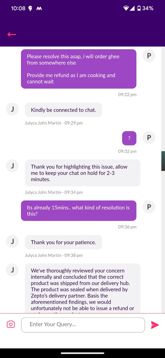 0_IITian's tweet photo. @zeptocares my order was partially delivered. Instead of resolving my issue you guys are saying since the item was dispatched from warehouse your responsibility is over. This is totally Fraud. @aadit_palicha your customer care service is so pathetic. https://t.co/pMswTEHtDI