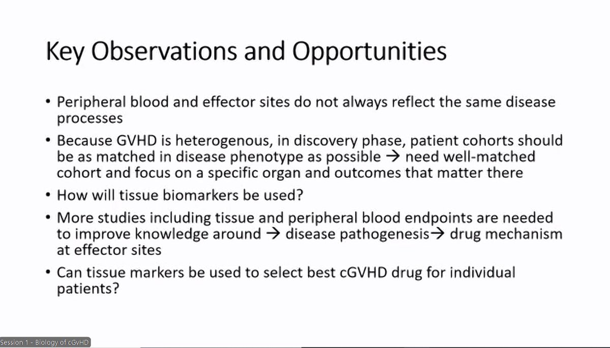 CONGRESS | #cGvHD2024 
Jacqueline Mays discussed how tissue biomarkers can help guide cGVHD treatment. The ROCKstar trial measured IL-17 in 20 patients, and found belumosudil decreased IL-17 and collagen in the oral mucosa. More studies are needed to compare tissue and blood
