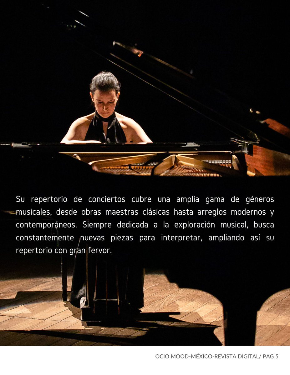 En portada Andrea Lascurain Pianista e Ingeniera, Andrea es directora de Musikala Estudio, una academia queretana donde ella y su equipo instruyen a más de 150 estudiantes talentosos. Disponible Edición 164 ociomood.com