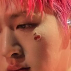 the cherry sticker on his face 🍒
