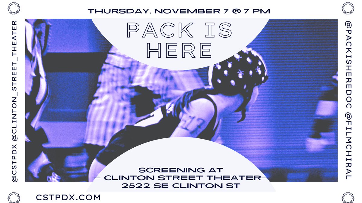 PackisHereDoc's tweet photo. Announcing one more chance to see "Pack is Here" in theaters. Join us at Portland's Clinton Street Theater on November 7th. Tickets: https://t.co/BVxFCYwWl8 #TransRightsAreHumanRights https://t.co/4T5xctTZQA