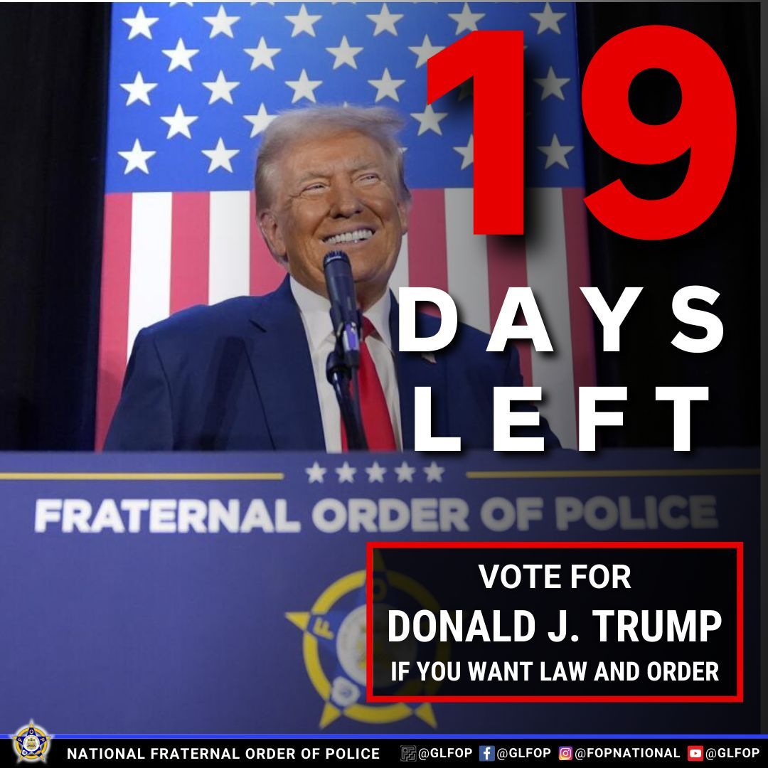 The FOP proudly endorsed President Trump for President of the United States, because he supports the brave men and women of law enforcement. 

President Trump has vowed to fund police officers, secure our border, and stop the crime and disorder that has become all too prevalent