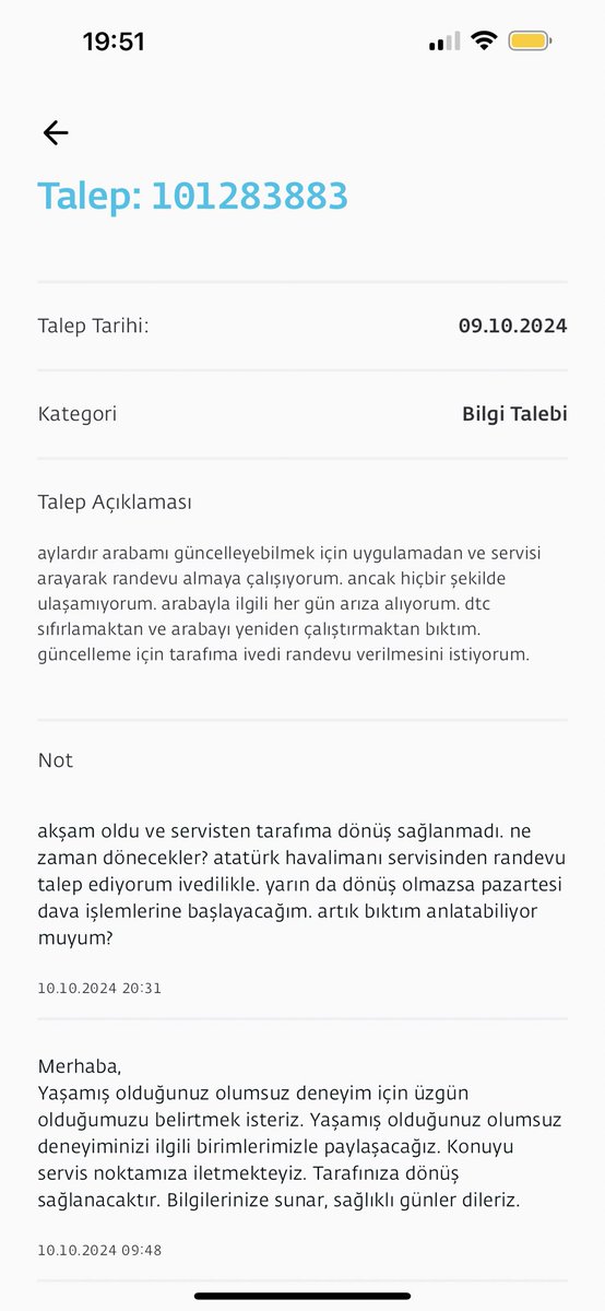 kevsrdgn's tweet photo. TOGG mağduriyet üstüne mağduriyet yaşatıyor. Araba şarj almıyor, akü problemi veriyor, her gün farklı bir hatayla karşılaşıyorum. Servisten randevu almak istiyorum ortada telefon açan bir servis yok. Uygulamadan talep oluşturuyorum bana dönen yok. YETER @toggcare https://t.co/KnGlvEukuv