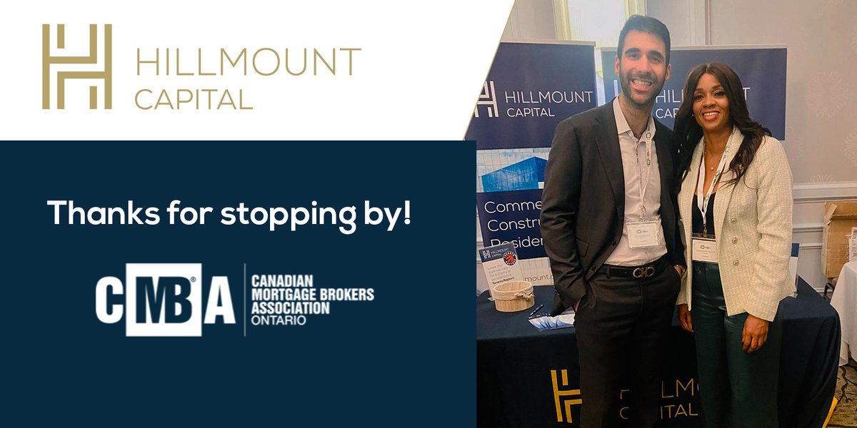 A massive thank you to everyone who came to say hello during @cmbaontario's Kitchener Symposium last week. It is always a pleasure to connect with both old colleagues and new faces!

#HillmountCapital #PrivateLending #Networking