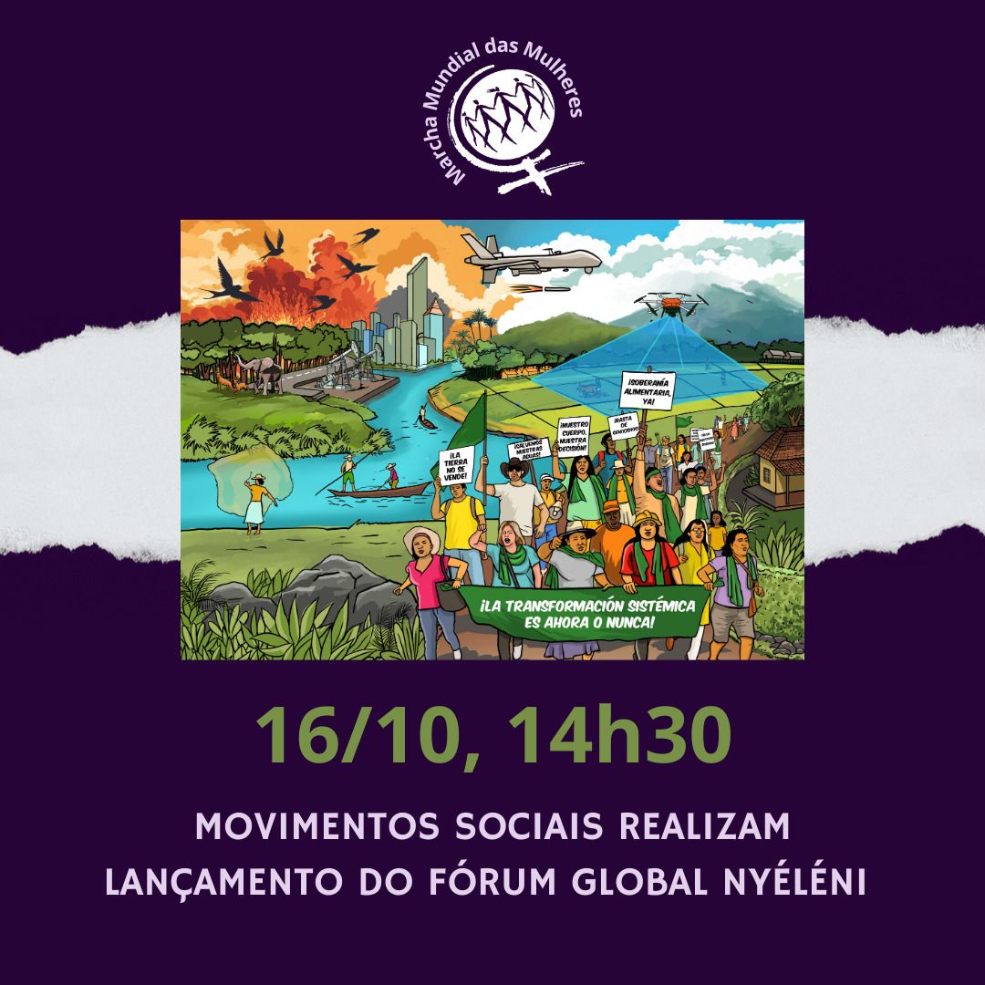 Marcha Mundial das Mulheres (@marchamulheres) on Twitter photo Hoje, às 14h30, acontece o lançamento do Fórum Global Nyéléni, que será realizado em 2025.
Acompanhe nas redes sociais do <a href="/IPCSovereignty/">IPC Food Sovereignty</a>
#Nyeleni2025 #SoberaníaAlimentariaYa #JusticiaGlobalYa
#TransformaciónSistémicaYa #PoderParaElPueblo #AltoAlControlCorporativo Hoje, às 14h30, acontece o lançamento do Fórum Global Nyéléni, que será realizado em 2025.
Acompanhe nas redes sociais do <a href="/IPCSovereignty/">IPC Food Sovereignty</a>
#Nyeleni2025 #SoberaníaAlimentariaYa #JusticiaGlobalYa
#TransformaciónSistémicaYa #PoderParaElPueblo #AltoAlControlCorporativo
