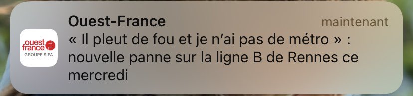 Le prix du push le plus rennais de l’année est décerné à Ouest-France 👏
