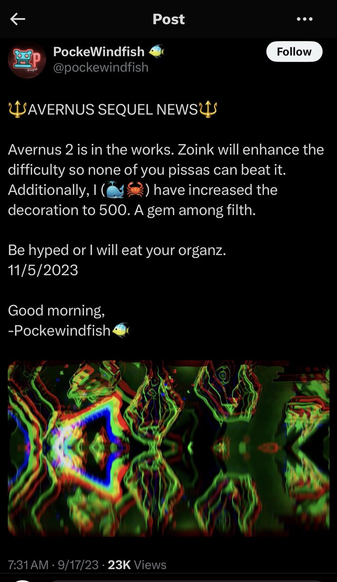 whats happened to this avernus sequel?