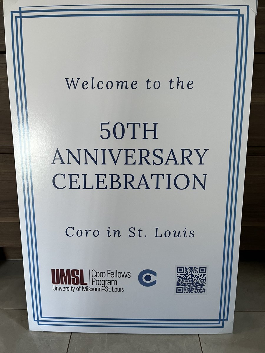 Picking up signs for this weekend’s events! Excited about celebrating Coro Fellows 50th anniversary in STL! #CoroSTLat50