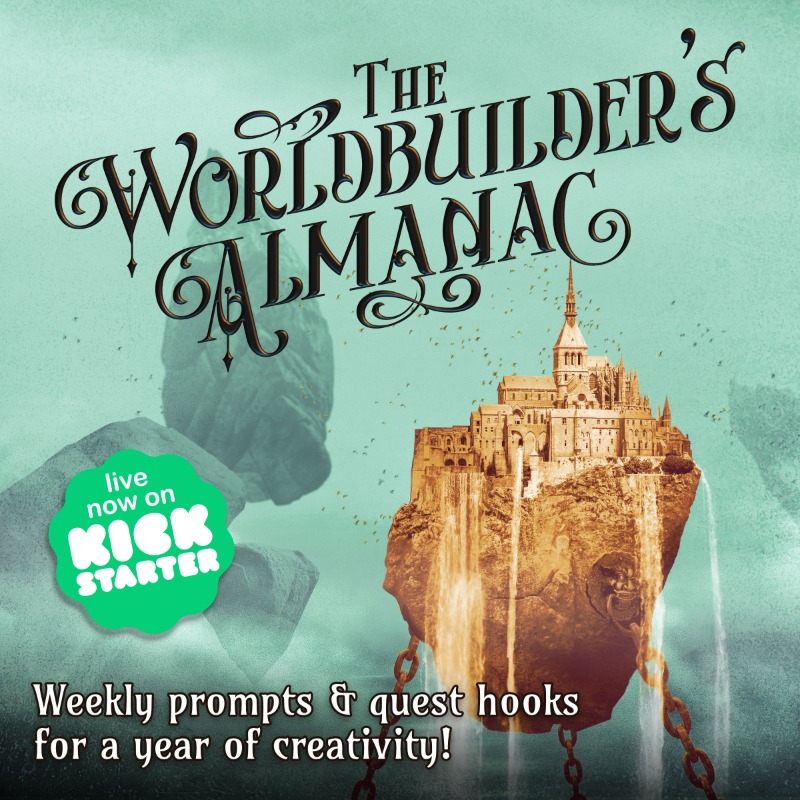 mirror_lock's tweet photo. Two more weeks to back The Worldbuilder's Almanac on Kickstarter! Whether you're a DM, a sci-fi writer, or anything in between, this worldbuilding handbook will inspire you with little-known historical facts and story hooks to offer a fresh twist. Check out the free sample PDF!