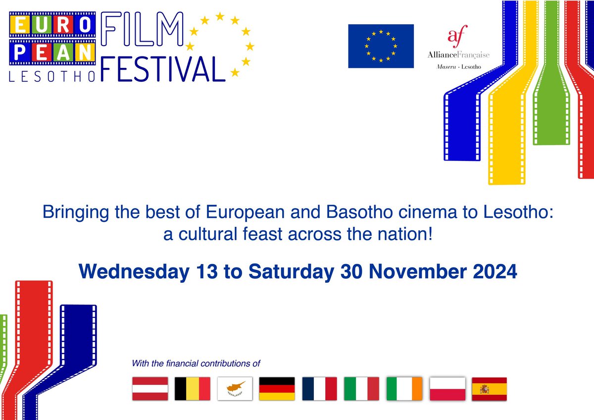 EUinLesotho's tweet photo. This  edition of the #Lesotho #EuropeanFilmFestival will open in #Maseru &amp; #Roma with local films produced in the last year with EU support via the #Soundconnects Fund🎬
Beyond presenting films from across Europe, the Festival aims to promote  local talents -PA #CreativeIndustry https://t.co/rXCSFOl6pQ