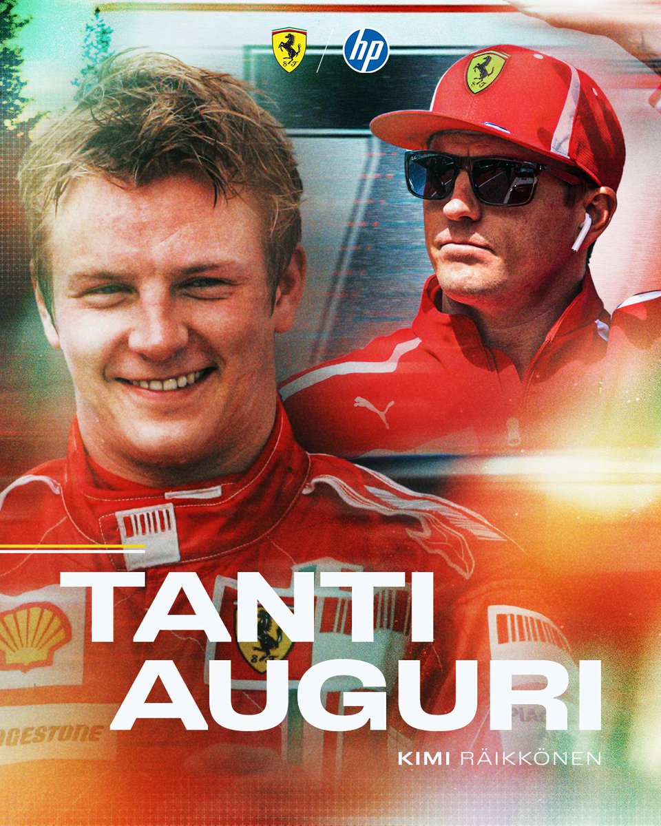 ScuderiaFerrari's tweet photo. It’s the Iceman's birthday today! 🥶

Wishing you a wonderful birthday, Kimi 🥳 https://t.co/LcDeehsH3M