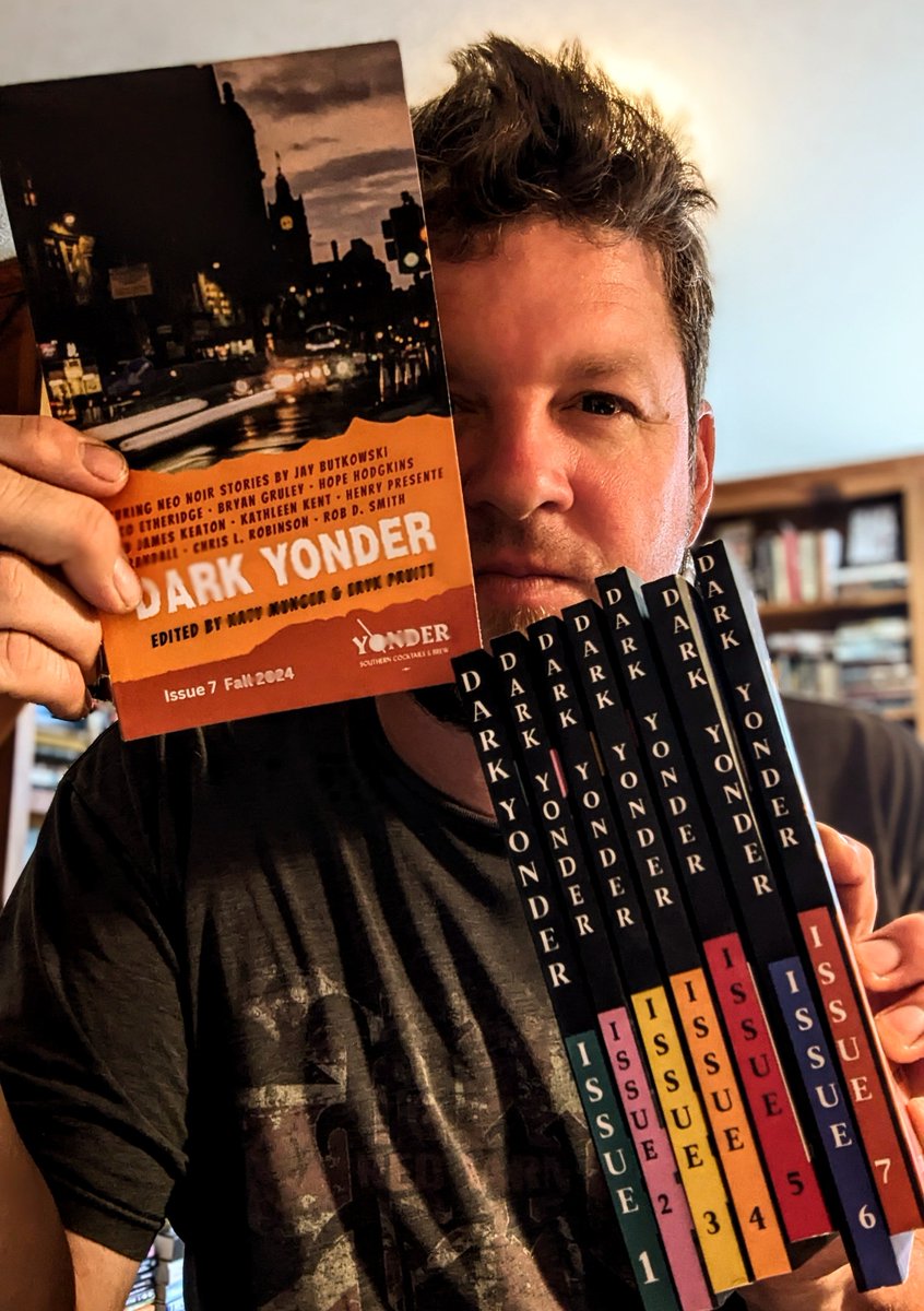 One proud papa 
#DarkYonder is available in print NOW and in ebook tomorrow Oct 17.
This one slaps, y'all
