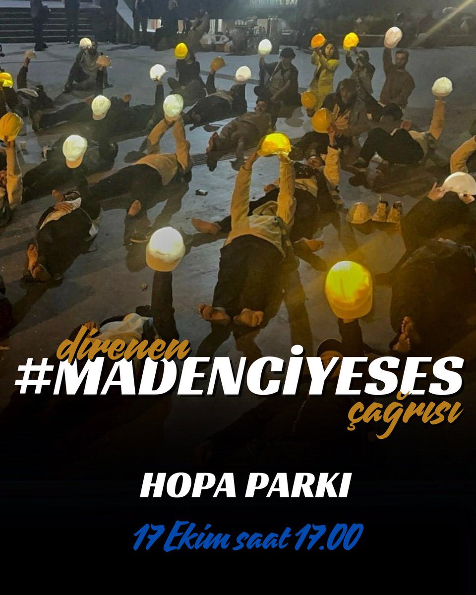 Fernas maden işçisinin yanındayız! 

17 Ekim Perşembe 17.00’da Hopa Parkında buluşuyoruz. 

#MadenciyeSesVer