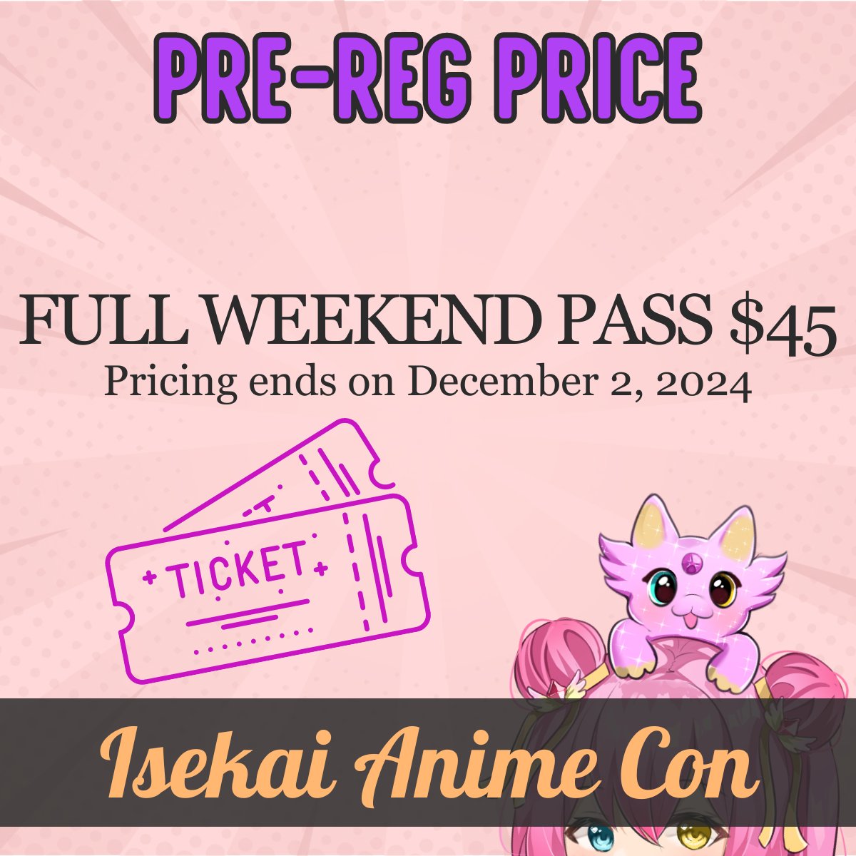 IsekaiAnimeCon's tweet photo. Join us for #IsekaiAnimeCon, a three-day event filled with #anime, #manga, #cosplay, K-Pop, tournaments, voice actors, vendors, and artists. Enjoy a ball, movies, a maid cafe, and much more! March 21-23, 2025 in #SandyUT. ✨

https://t.co/HL2DXzDtp2 https://t.co/XXlxGx5Qjv