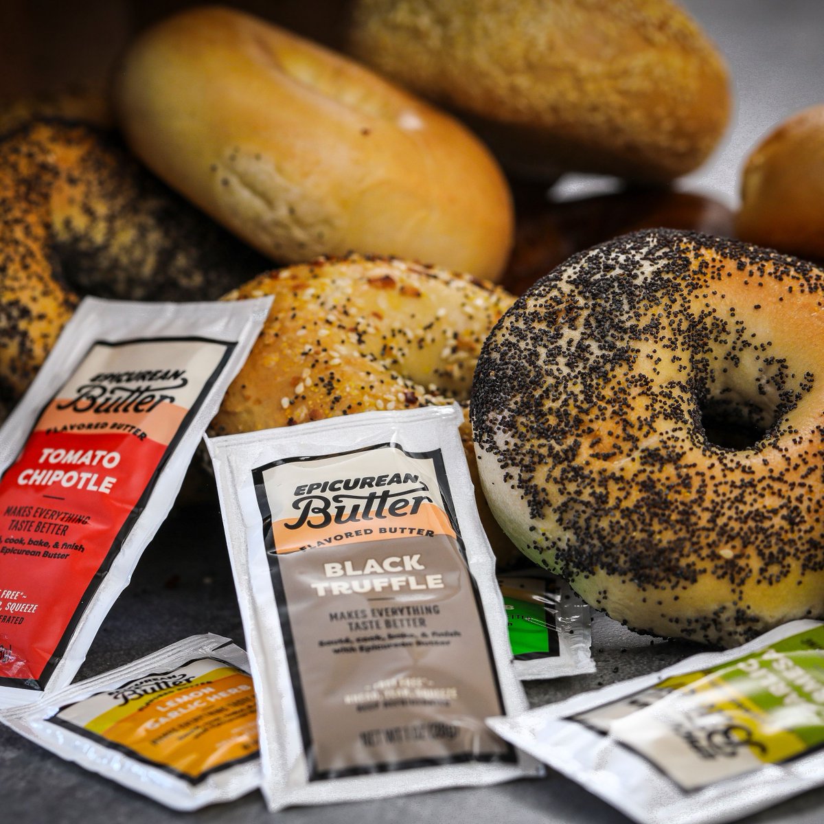Start your morning right with perfectly toasted bagels and our convenient squeeze packets 🥯 What's your go-to butter for a bagel?
