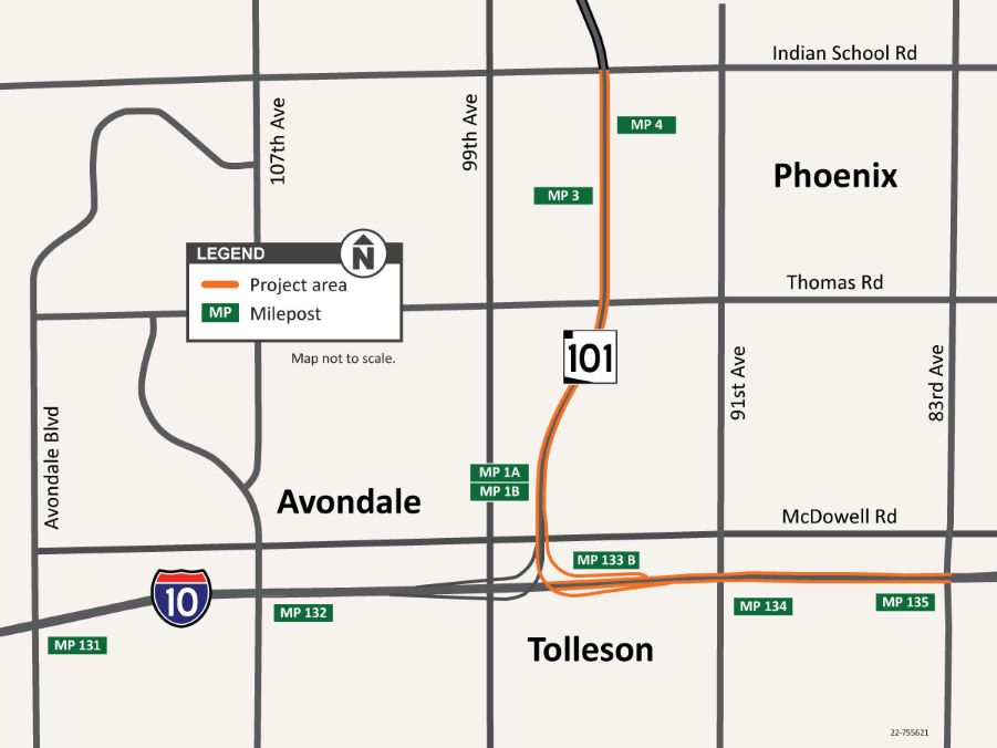 ArizonaDOT's tweet image. Don’t forget to join us tomorrow, Oct. 17 at 6 p.m. for a virtual public meeting to learn about improvements for the Loop 101 and I-10 System Interchange in the West Valley. Get the meeting details here: bit.ly/3Y0S1qA.