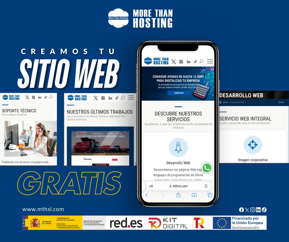 mthsl_oficial's tweet photo. 📢 ¡Crea tu sitio web GRATIS con el Kit Digital! 💻✨

¡Contáctanos y da el salto digital que tu negocio necesita con nosotros! 💼✨

📞 987 952 268
✉️ info@mthsl.com

#KitDigital #WebGratuita #Negocios #Tecnologia #WebResponsive #AccesibilidadWeb #MarketingDigital #MTH https://t.co/u93jL6xXpn