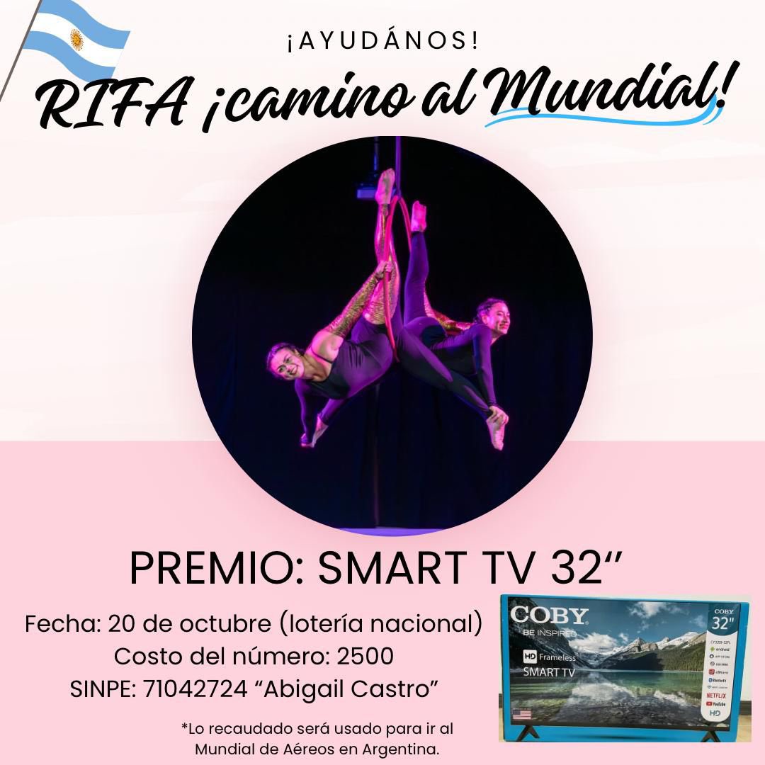 Hola!! Les recuerdo la rifa que estamos haciendo, aún tenemos numeritos👇🏽

Mi novia Abi quiere ir a competir con la prima al Mundial de Artes Aéreas en Argentina y esto es para ayudar a costear un poco los gastos.
¿Nos ayudan? 🙏🏼🇦🇷

RT porfa, cualquier cosa me dicen.
