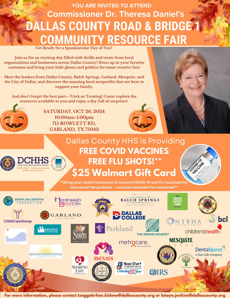 Don't miss this opportunity to enjoy a day of fun and take care of your health! ✅We will be providing Covid and Flu vaccines. Bring the whole family!